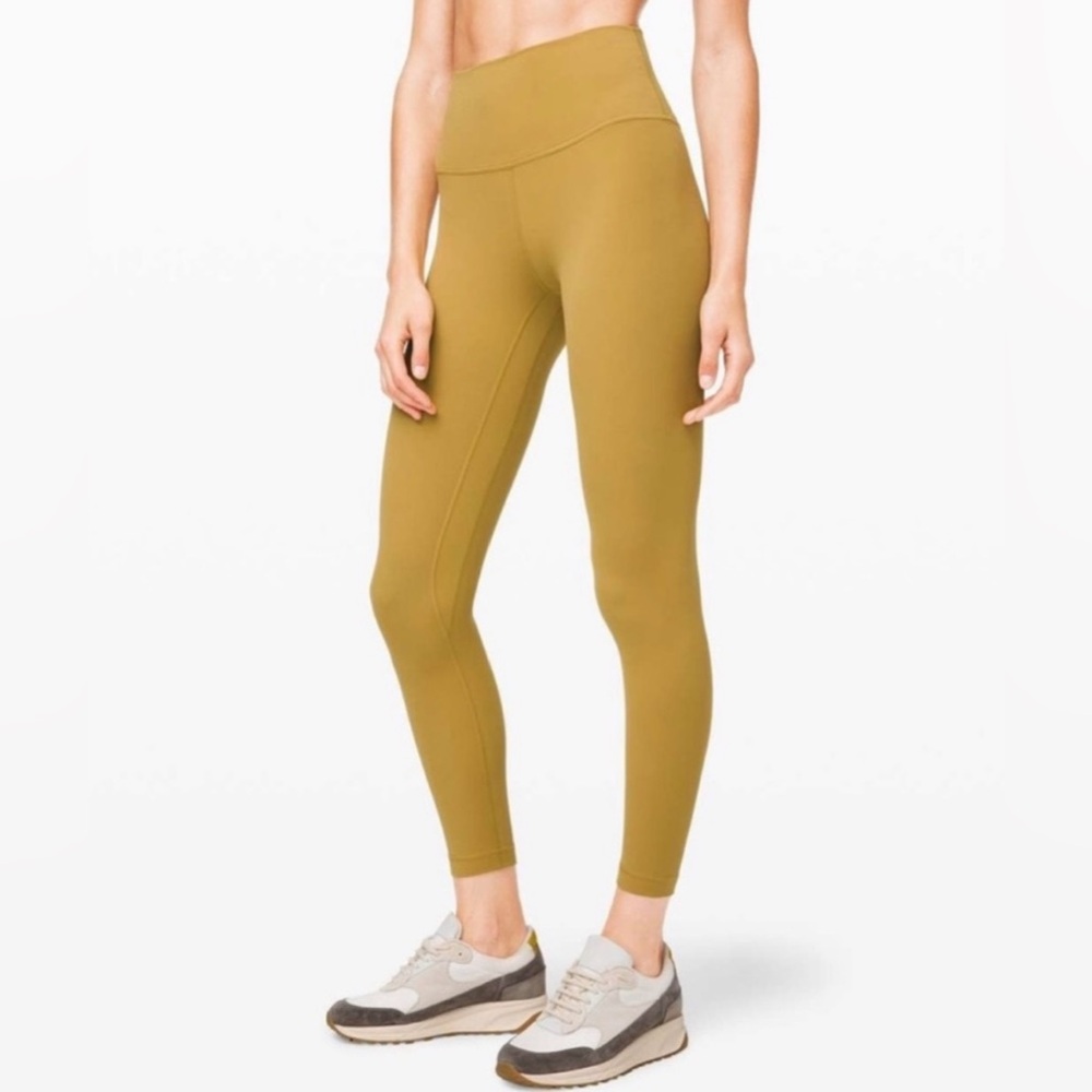 Lululemon Align Leggings Rare Grape Leaf Color 8 yellow green